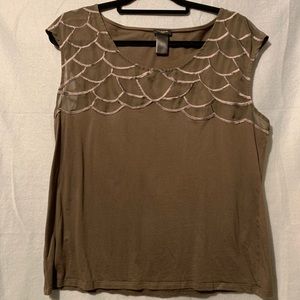 Ann Taylor Grey Sleeveless Top